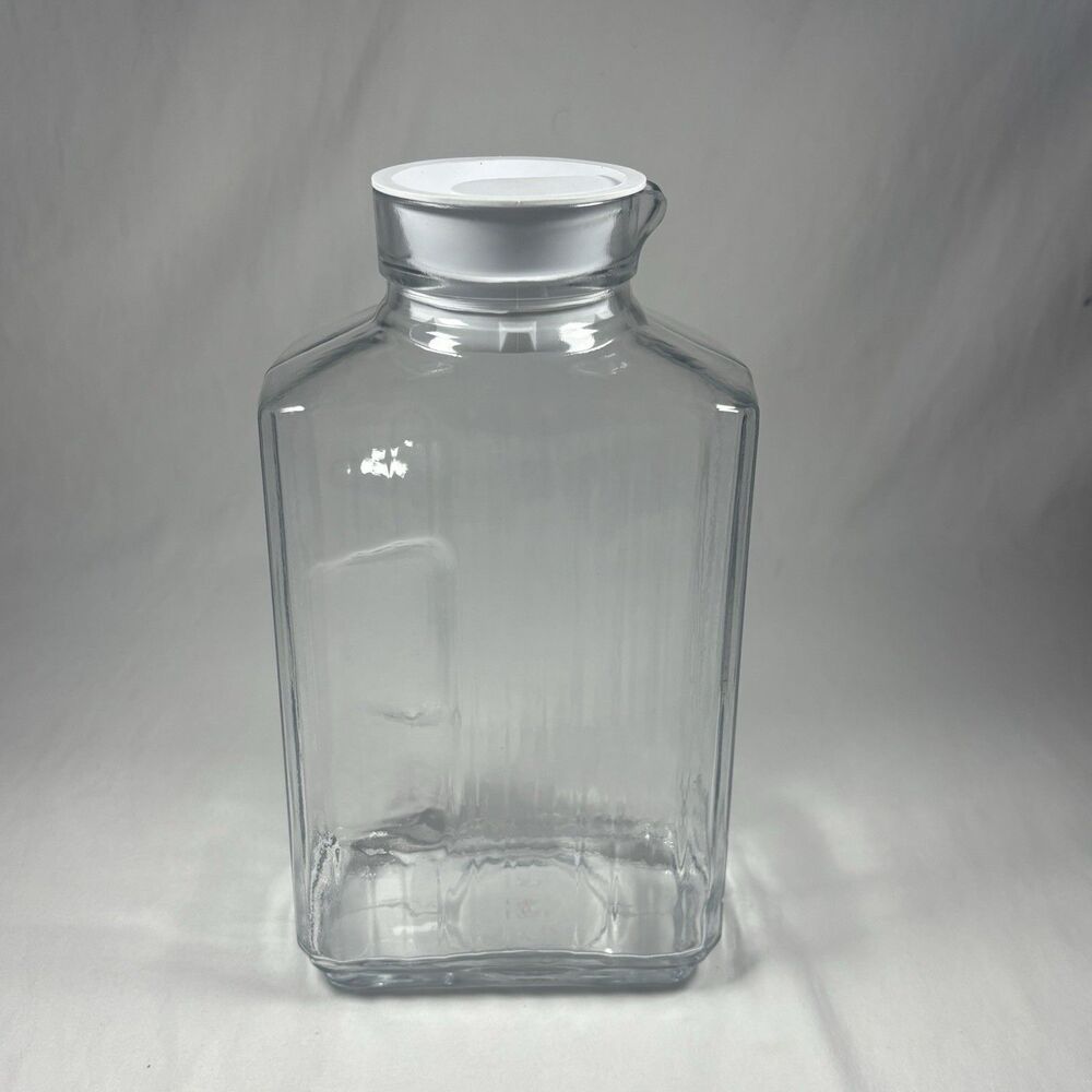 Anchor Hocking USA Glass Pitcher 1 Gallon No Hot Liquids Anchor Jug